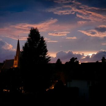 Coucher de soleil sur Lunay