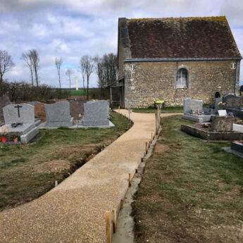 Travaux d'accessibilté au cimetière de Lunay