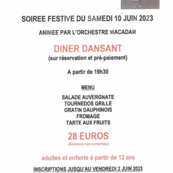 Samedi 10 juin à 19 h 30