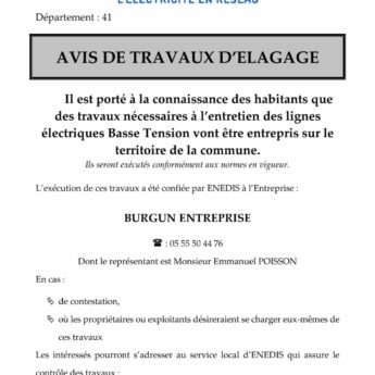 Travaux d'élalage - Enedis